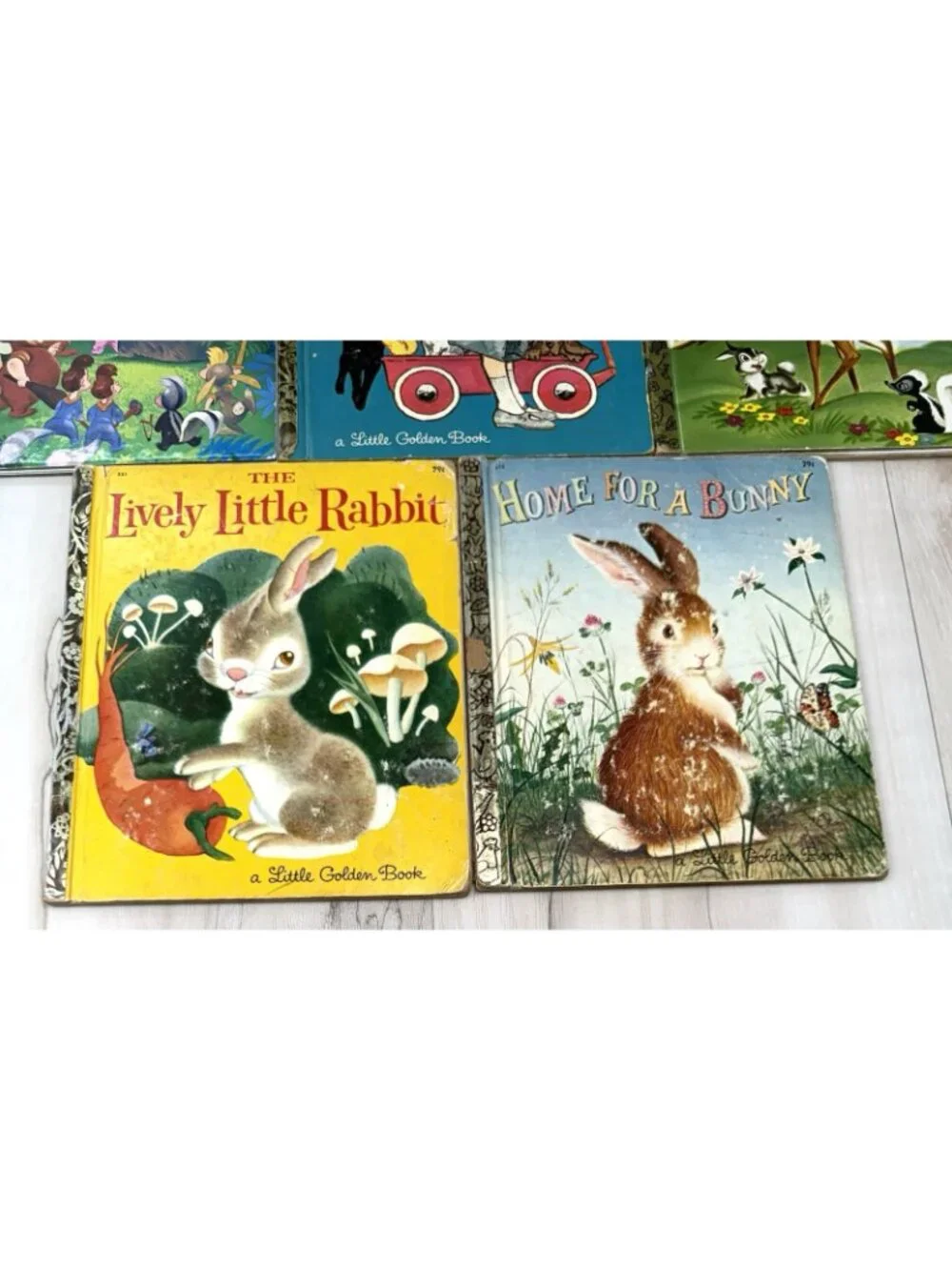 VTG LITTLE GOLDEN BOOK Lot 8 Disney Santa's Toy Shop Pepper Plays Nurse Rabbit